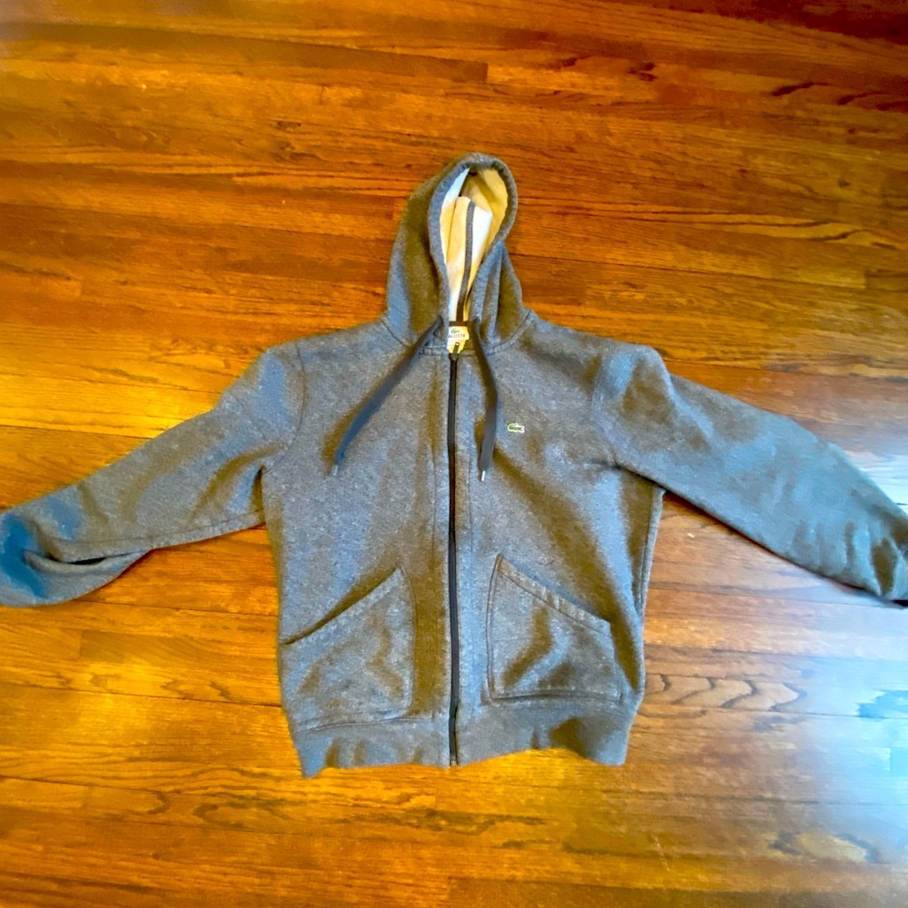 Lacoste fleece hoodie.